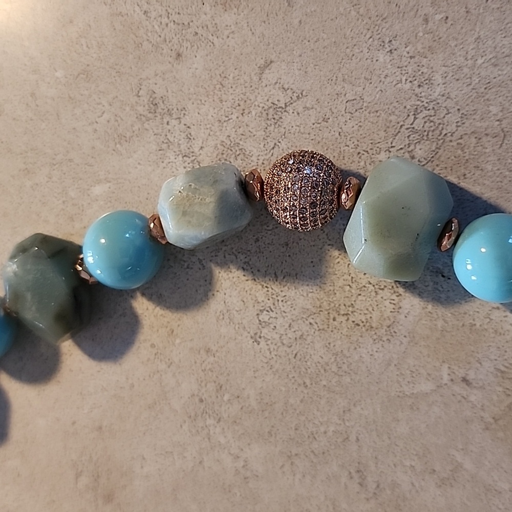 NWT Bella Pietra stone and bling necklace. - Picture 5 of 6
